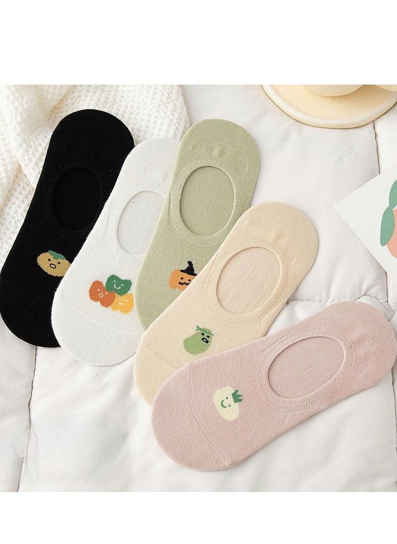 Generic - Women Absorb Sweat and Deodorize Socks 5 Pairs High Quality Socks One Size Fits All - Image 1