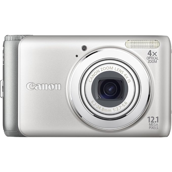 Canon PowerShot A3100IS 12.1 MP Digital Camera with 4X Optical Image Stabilized Zoom and 2.7-Inch LCD (Silver) (Renewed) - Image 2