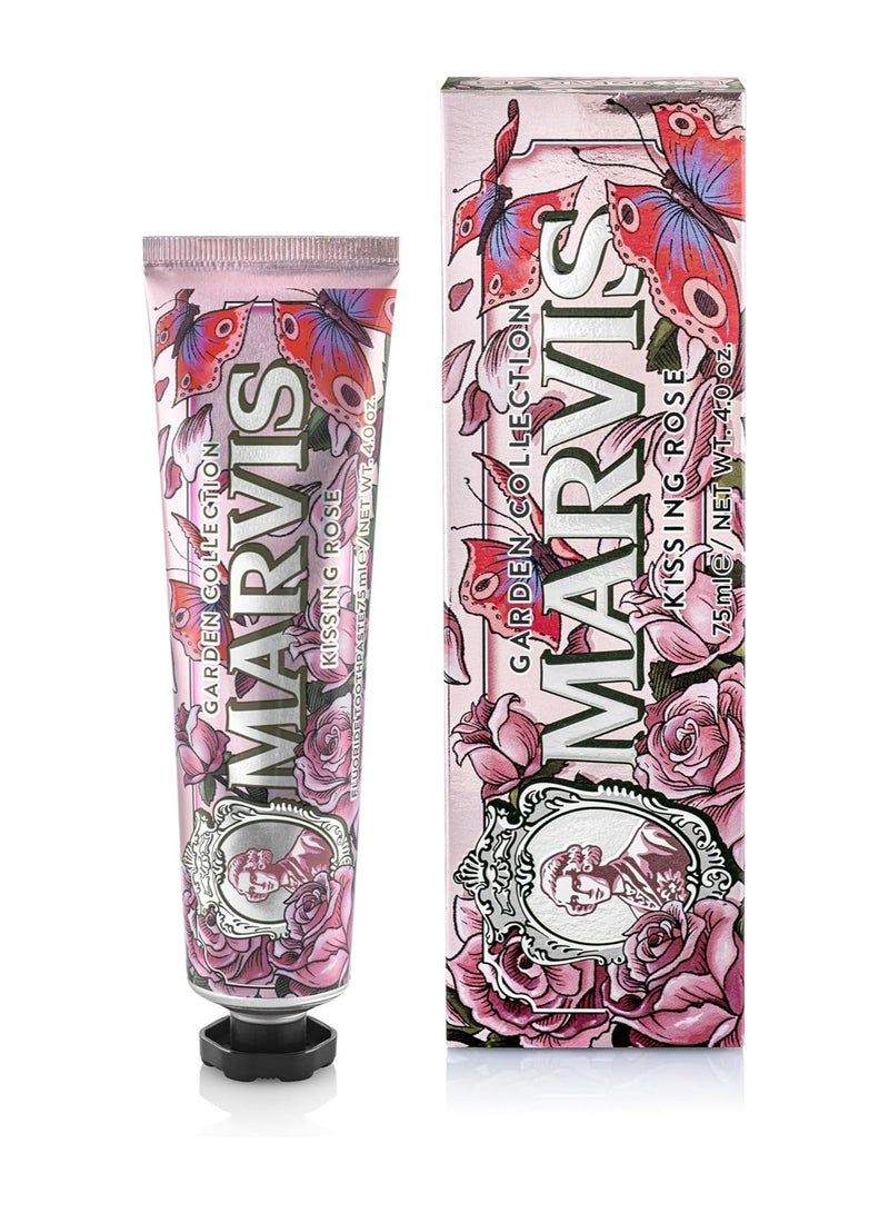 مارفيس معجون أسنان مارفيس كيسينج روز مينت ٨٥ مل - مُبيض، نفس منعش، معجون أسنان إيطالي فاخر - Image 1