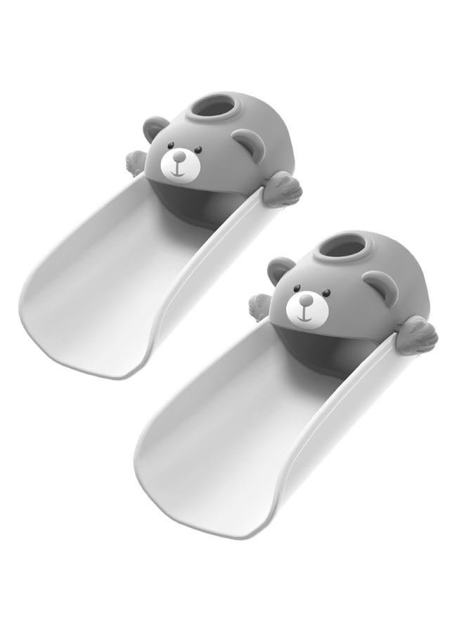 Skyroku 2 Pack Faucet Extender for Toddlers, Sink Extenders with Temperature Sensitive for Kids Hand Washing Sink Faucet Extension,Suitable for Bathroom Sink, Kitchen,Bathtub (Grey) - Image 1