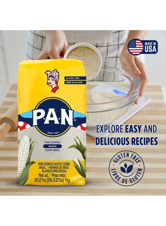 P.A.N. دقيق الذرة الأبيض - دقيق خالي من الجلوتين ومطبوخ مسبقًا لعمل الأريباس (2 رطل 3.27 أونصة / عبوة من 1) - Image 3