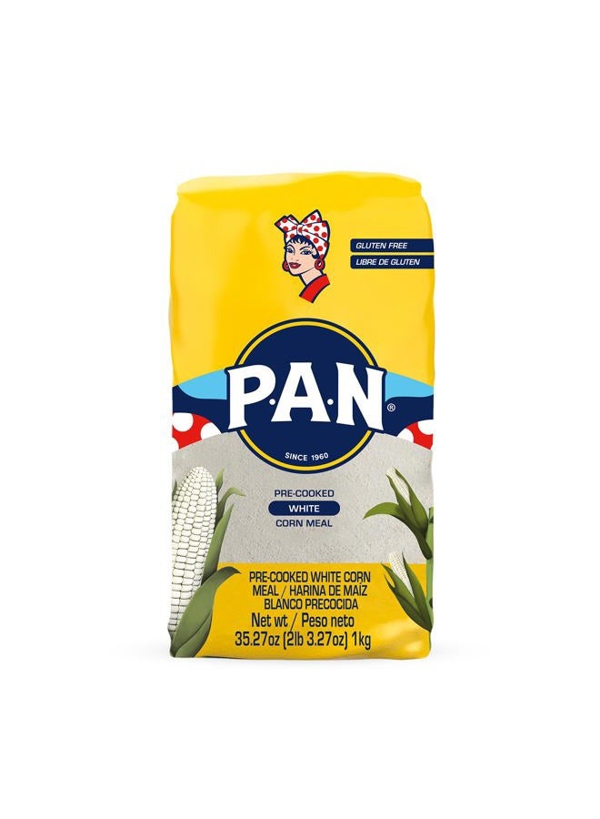 P.A.N. دقيق الذرة الأبيض - دقيق خالي من الجلوتين ومطبوخ مسبقًا لعمل الأريباس (2 رطل 3.27 أونصة / عبوة من 1) - Image 1