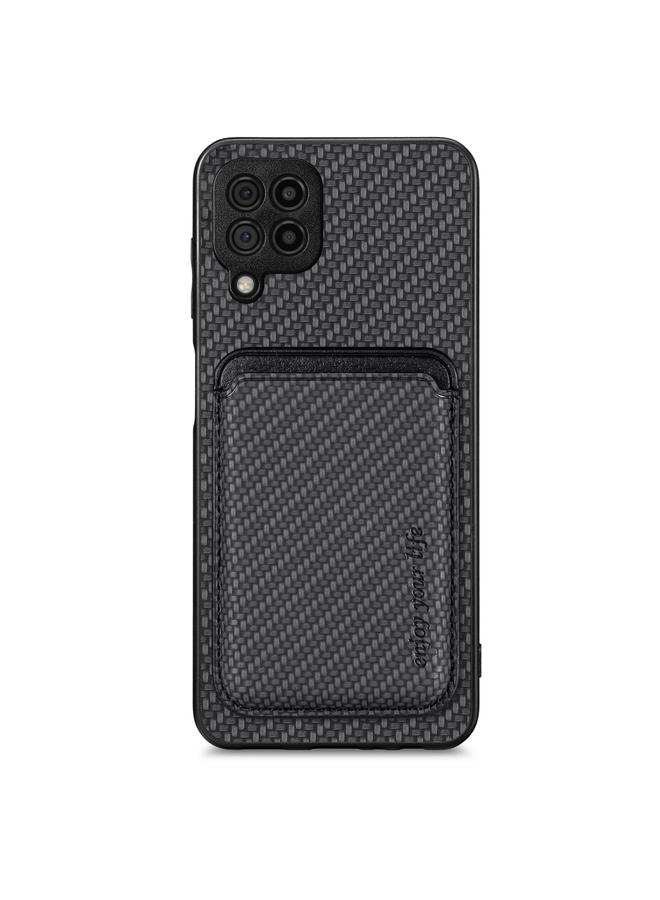 S-TOP Case For Samsung Galaxy A22 4G Carbon Fiber Leather Card Magsafe Magnetic Phone Case - Image 1