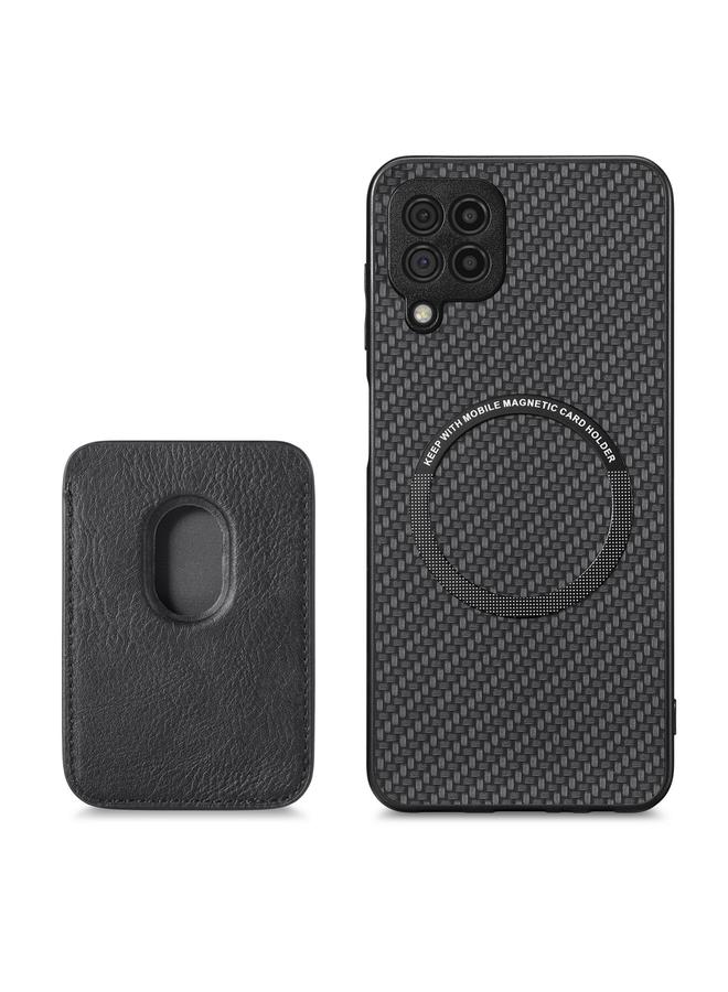 S-TOP Case For Samsung Galaxy A22 4G Carbon Fiber Leather Card Magsafe Magnetic Phone Case - Image 3