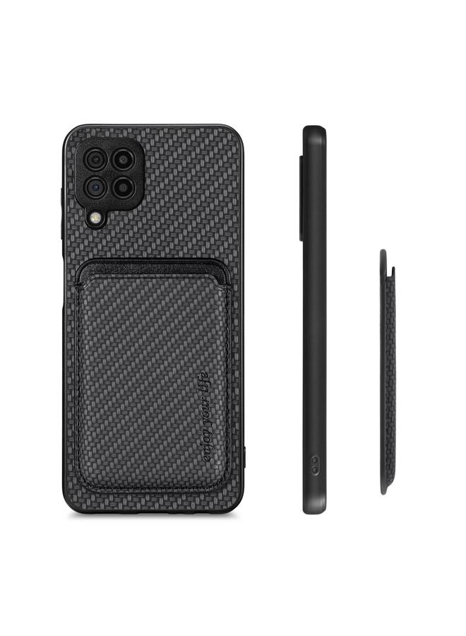 S-TOP Case For Samsung Galaxy A22 4G Carbon Fiber Leather Card Magsafe Magnetic Phone Case - Image 2