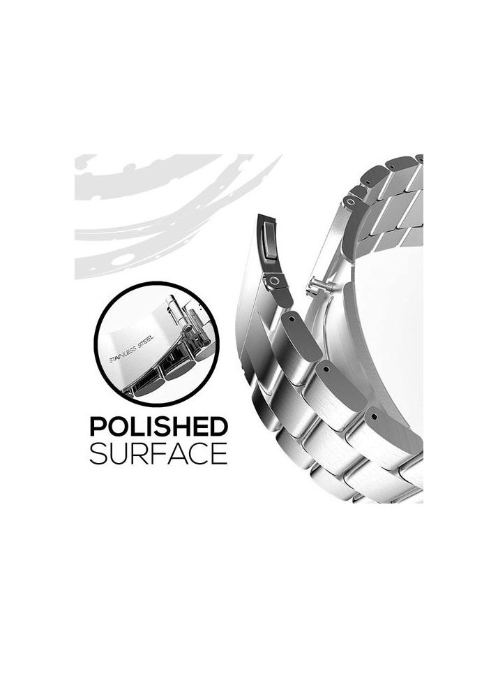 Generic - Stainless Steel Watch Band For Apple Watch Series 7 - 45mm - Silver - Image 1