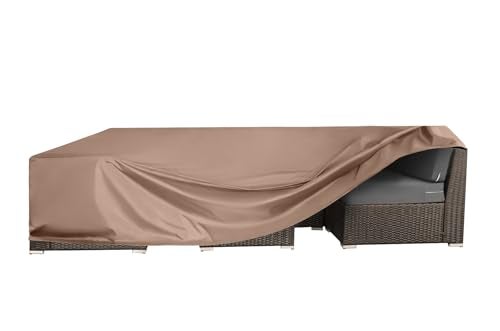 CKCLUU Patio Furniture Set Cover Waterproof Outdoor Furniture Covers Heavy Duty Outdoor Sectional Sofa Set Cover Dining Table and Chairs Set Covers Water Resistant Large 128" L x 83" W x 28" H - Image 1