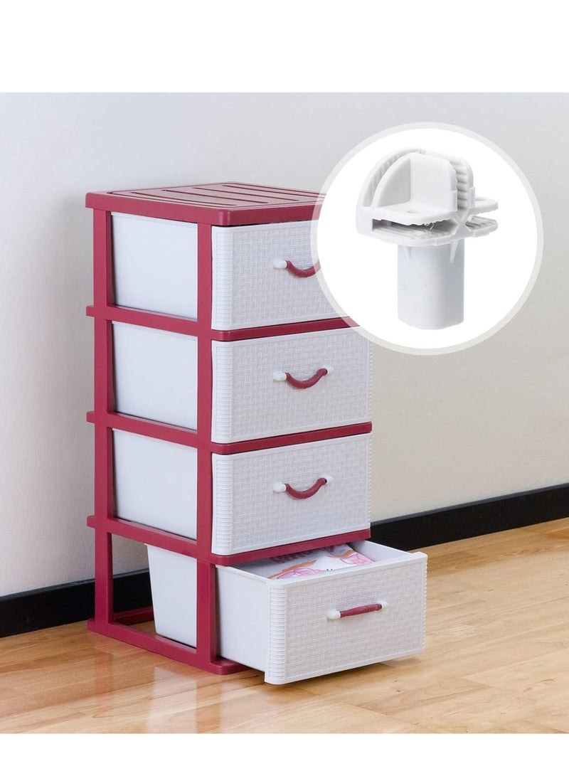 16 Pieces Wire Grid Bucket Storage Clasp Wire Cube Plastic Connectors Buckle Clip for Cube Storage Cabinet Modular Closet Storage Organizer DIY Connecting Tools - Image 2