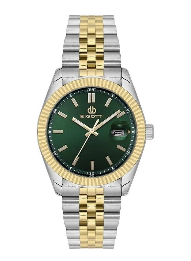 BIGOTTI Bigotti - Quotidiano Men Watch | Stainless SteelBrass Case | Analog | Round Dial | Mineral Glass | Japanese Quartz | Water Resistant 50 Meters