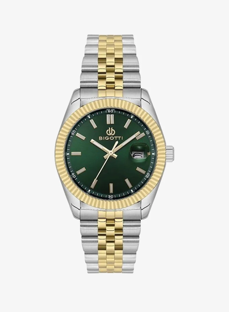 BIGOTTI Bigotti - Quotidiano Men Watch | Stainless SteelBrass Case | Analog | Round Dial | Mineral Glass | Japanese Quartz | Water Resistant 50 Meters