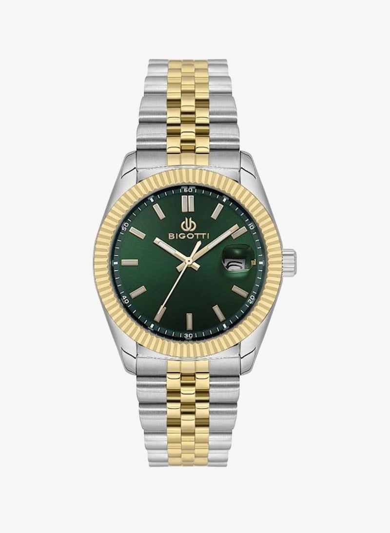 Bigotti - Quotidiano Men Watch | Stainless SteelBrass Case | Analog | Round Dial | Mineral Glass | Japanese Quartz | Water Resistant 50 Meters - Image 2