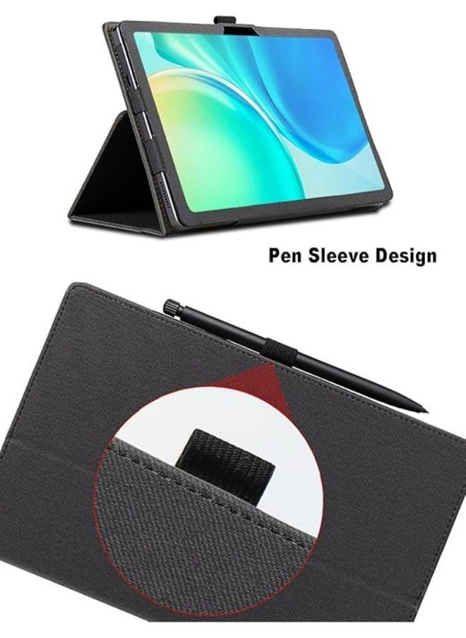 Case Compatible with Blackview Tab 90 Wifi Tablet 10.92 inch, PU Leather Protective Cover Case with Magnetic and Seat Belt for Blackview Tab 90 Wifi