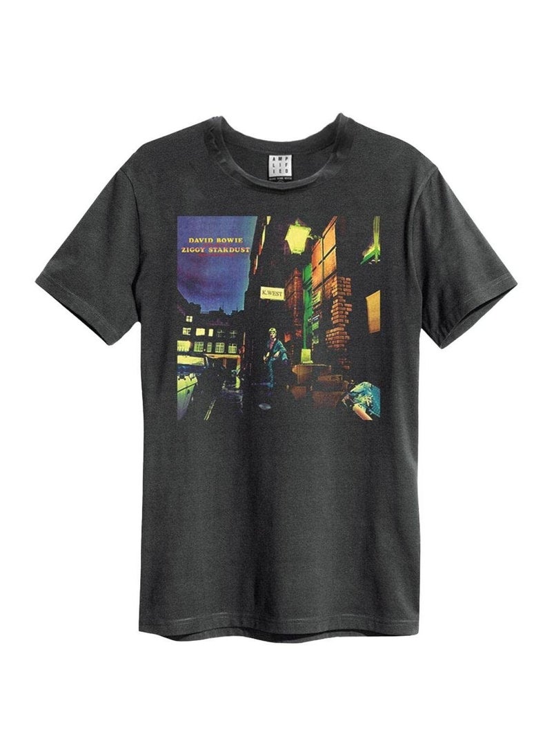 AMPLIFIED David Bowie Ziggy Stardust T-Shirt Printed Officially Licensed Clothing Merchandise  - Image 1