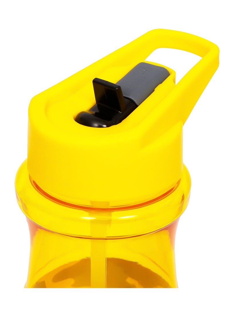 Kids Water Bottle 500ml With Straw - Yellow