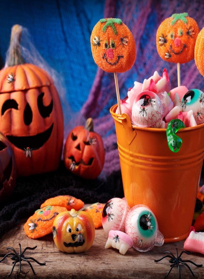 Skylety سكايليتي 120 قطعة ذباب مزيف دمى بلاستيكية صغيرة حشرات واقعية مزحة ألعاب هالوين محاكاة حشرات مزيفة صغيرة لمزاح هالوين خداع الناس لوازم الحفلات مزاح دمى حشرات تعليم الدورة - Image 3