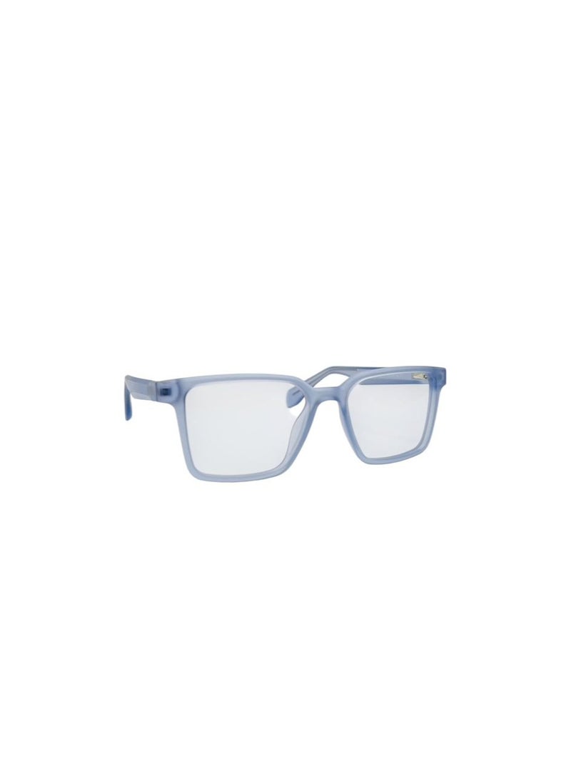 Modern Square Frame, Light Blue Translucent, Classic Rectangular Eyewear - Image 2