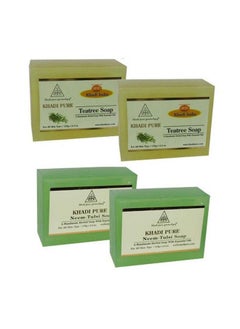 Khadi Pure Neem Tulsi & Teatree Soap 125 Ml (Pack Of 4)  - Image 1