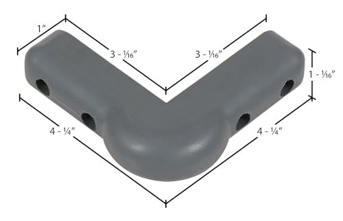 Vestil CB-3 Rubber Corner Guard 12 Pieces 1-1/16 In. Gray - Image 5