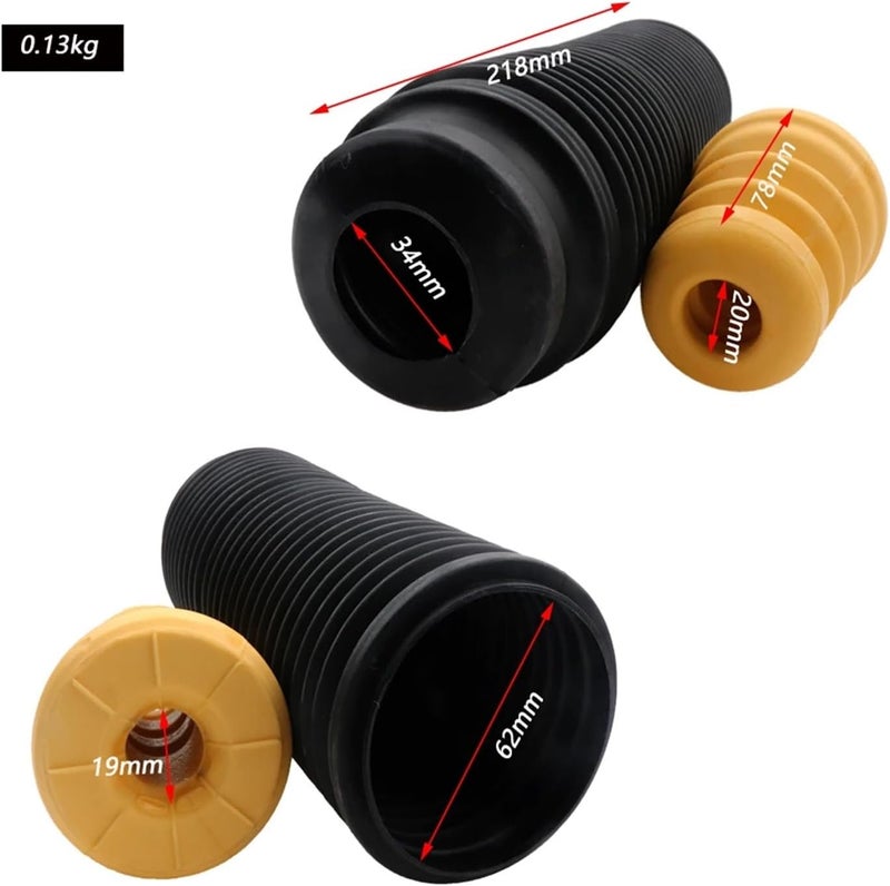 QASULER Front Dust Cover Air Shock Absorber Boot Set - Image 2