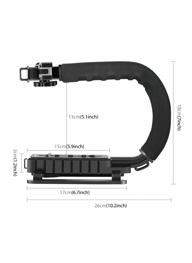 PULUZ PULUZ U/C Shape Portable Handheld DV Bracket Stabilizer for All SLR Cameras and Home DV Camera  - Image 3