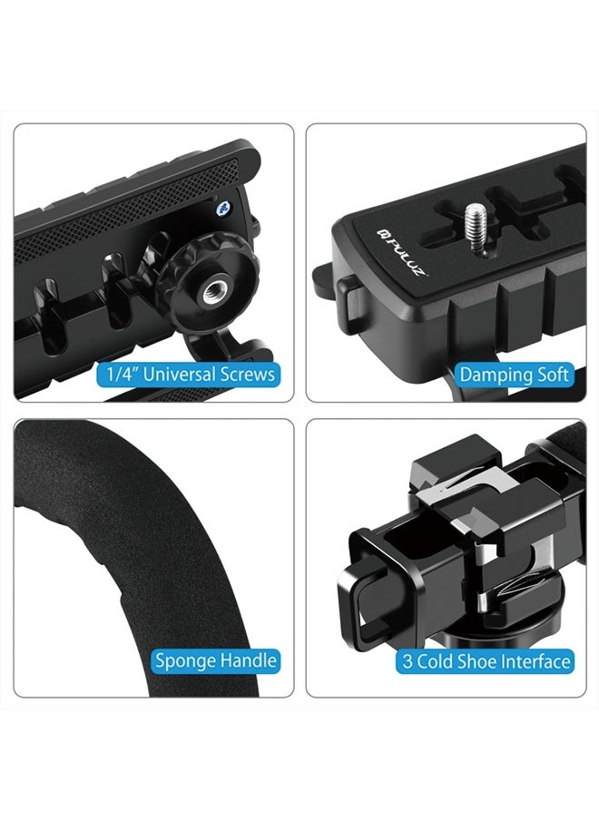 PULUZ PULUZ U/C Shape Portable Handheld DV Bracket Stabilizer for All SLR Cameras and Home DV Camera  - Image 4