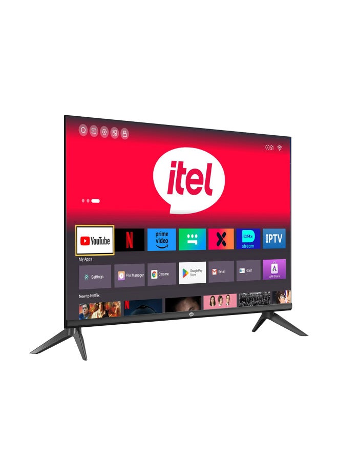 ITEL 43 Inch 1080p Full HD QLED TV, Operating System Android, 60Hz, Ultra Slim Frame, HDMI, USB, Netflix, YouTube, Prime Video, 20W Audio Output, Model Year 2025 L4360N Black - Image 3