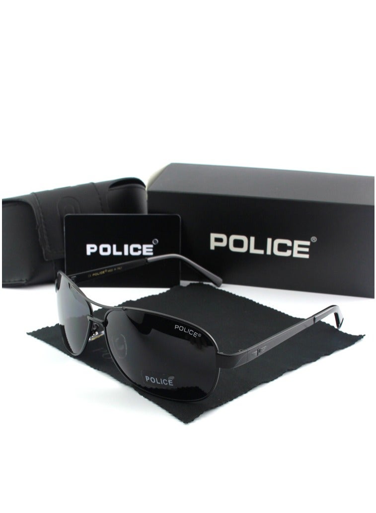POLICE Polarized Sport Sunglasses,Cycling Sunglasses, for Men with UV 400 Protection Sun Glasses with Gun-Frame Grey Lenses - Image 1