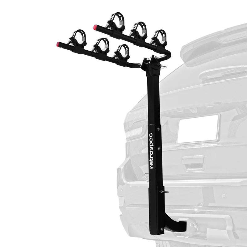 Retrospec Lenox 2-5 - Bike Hitch Rack for Cars, Trucks, SUVs with 2â€ Hitch | Foldable Steel Frame with Anti-Rattle Adapter, Tie Down Cradles and Straps - Fits Most Frames - Image 1