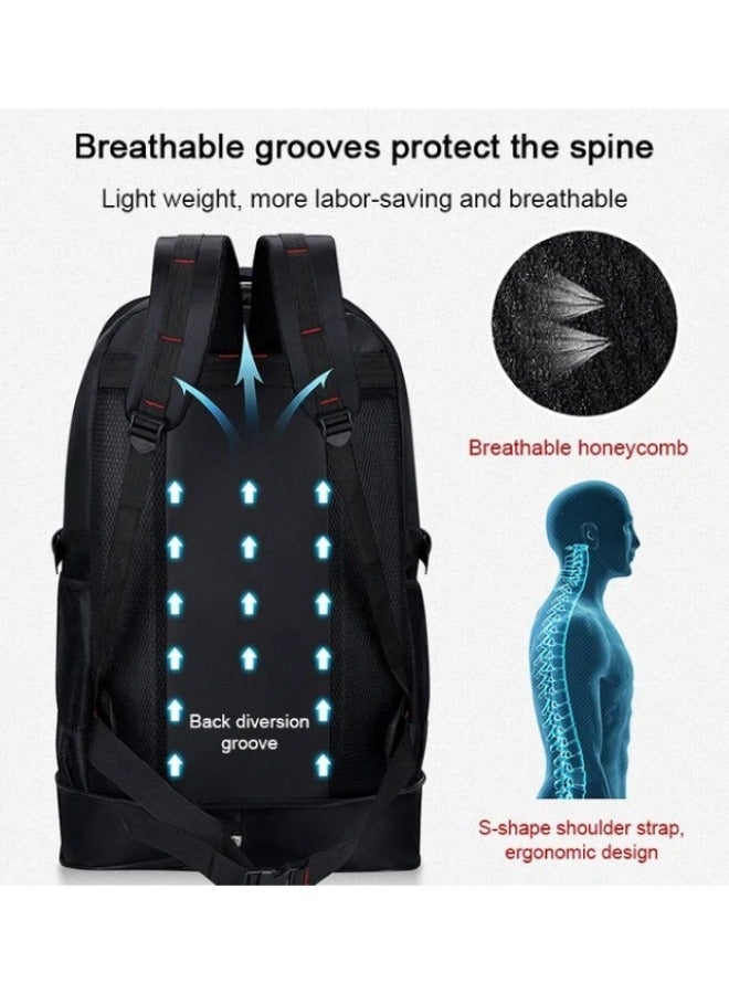 ريوكل حقيبة ظهر للسفر للكمبيوتر المحمول وحقيبة ظهر جامعية معتمدة من شركات الطيران وحقيبة عمل مقاومة للماء ومتينة للكمبيوتر المحمول وحقيبة ظهر كبيرة للسفر في عطلة نهاية الأسبوع للرجال والنساء - Image 4