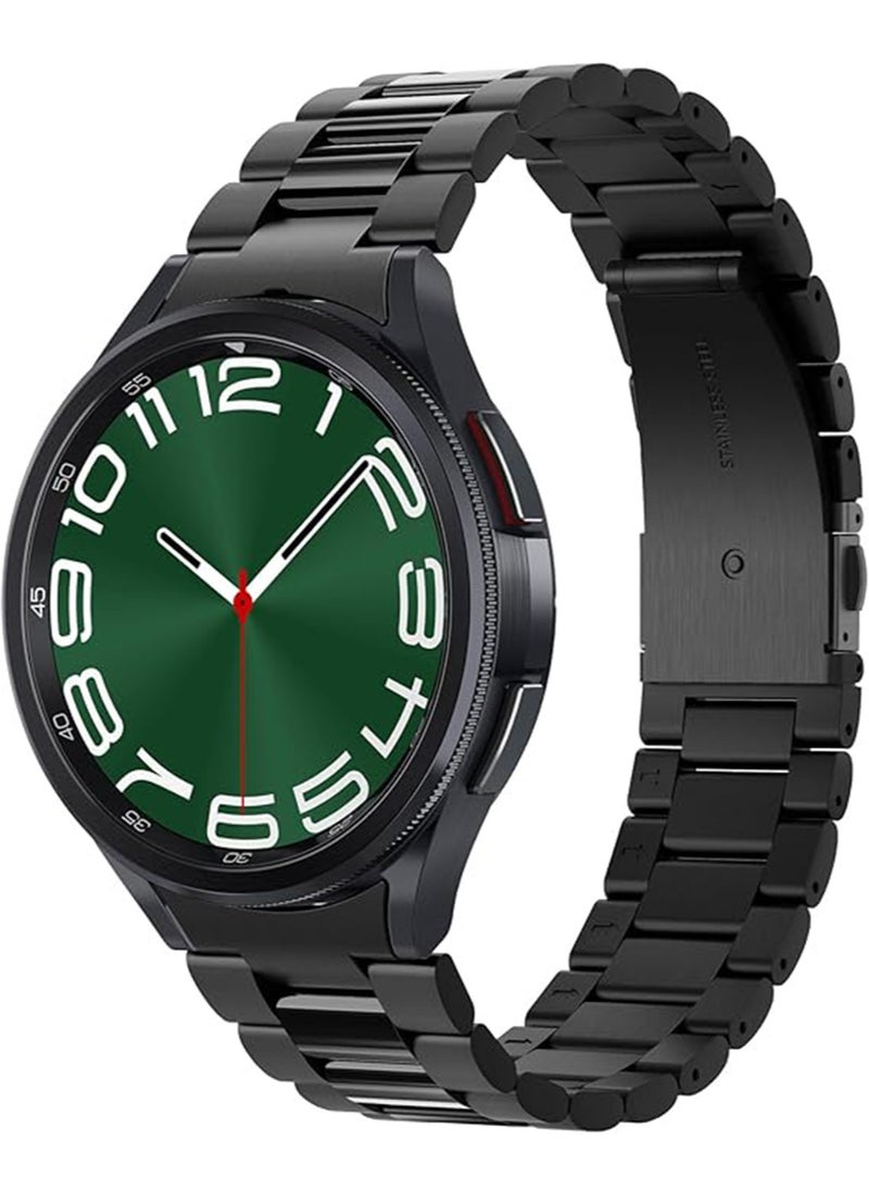 Spigen Modern Fit Band for Samsung Galaxy Watch 6 Classic 47mm Band Strap Premium 316L Stainless Steel - Black  - Image 1