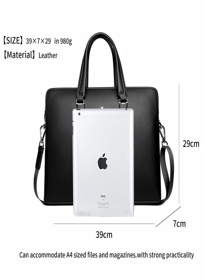 FSD.WG]Business Bag Leather Briefcase Shoulder Laptop Business Bag for Men - Image 5