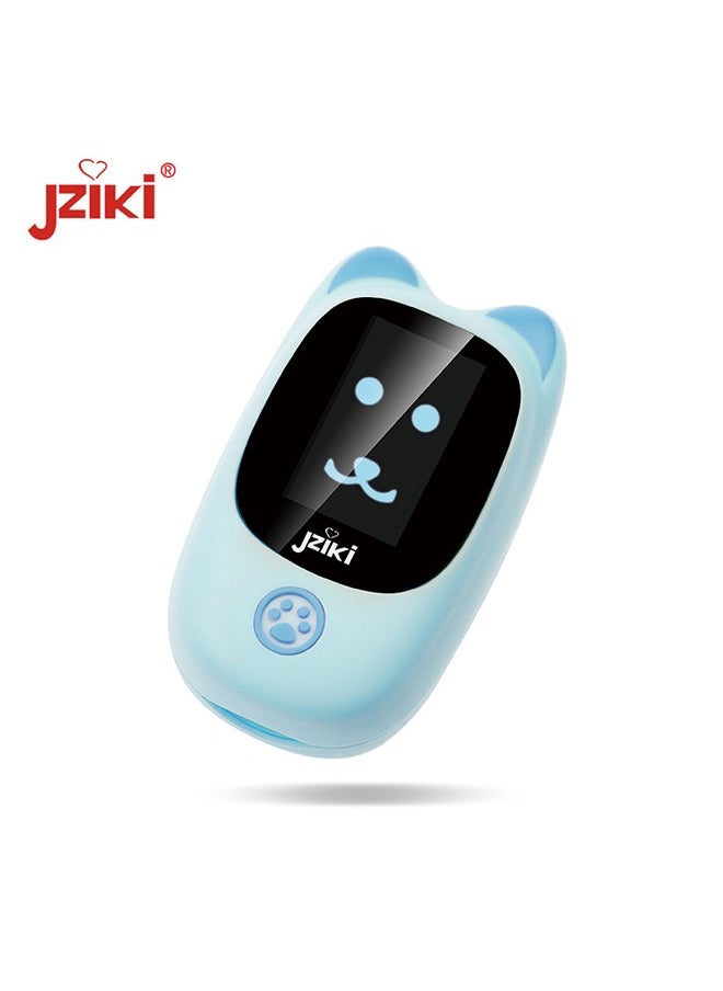 جيكي مقياس التأكسج النبضي للأطفال من JZIKI - جهاز قياس الأكسجين في الدم بأطراف الأصابع,أزرق  - Image 1