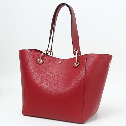 sqlp Large Work Tote Bag for Women Designer Purses and Handbags Big Bucket bags Ladies Travel Crossbody Purse Red - Image 3
