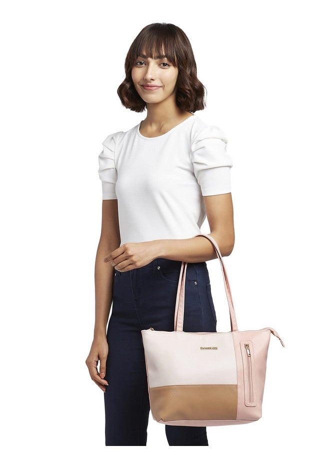 CAPRESE Caprese womens MARI T Large CORAL Tote Bag  - Image 5