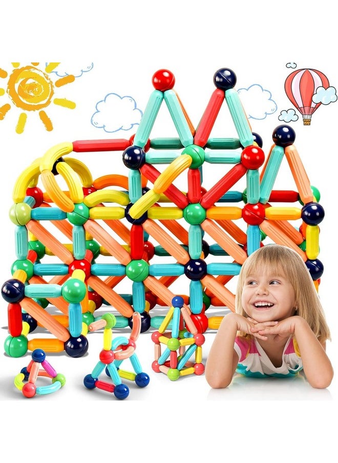 Galaxy Hi-Tech - Galaxy Hi-Tech Magnetic Sticks Building Blocks for Kids Toys for Girls Magnetic Toys for Boys Age 3+ Year Old Educational Stem Learning Magnet Stick with Balls Game Set (42 Pcs) - Image 1