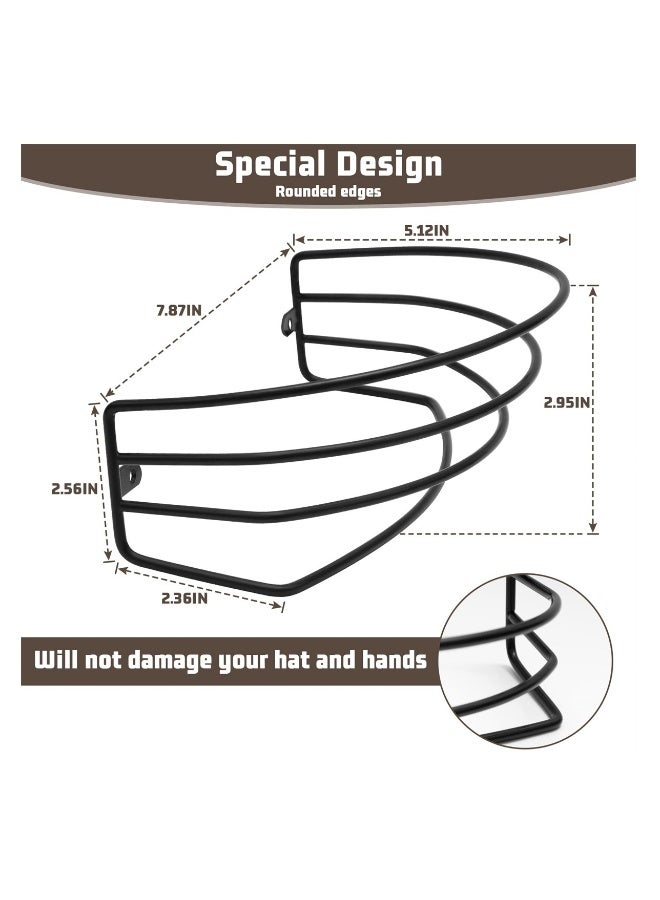 Metal Hat Racks, Holds Up to 30 Baseball Caps, Wall and Door Cap Organizers, 2 Pack - Image 3