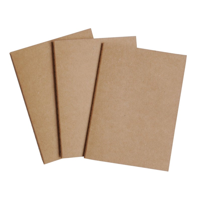 Wanderings Wanderings Traveler's Pocket Notebook Refill Inserts - Mixed Pack Blank Lined and Dot - Set of 3 - Passport Journal Size - for Small Refillable Travel Notebooks - 5 x 3.5 Inches (12.5 x 9 cm)  - Image 1