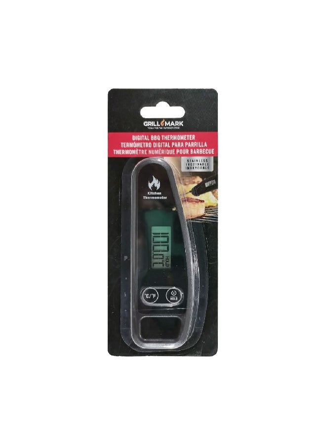 Grill Mark Stainless Steel Digital BBQ Thermometer Black and Silver 22.5 x 18 x 51.5 cm 8997867 - Image 1