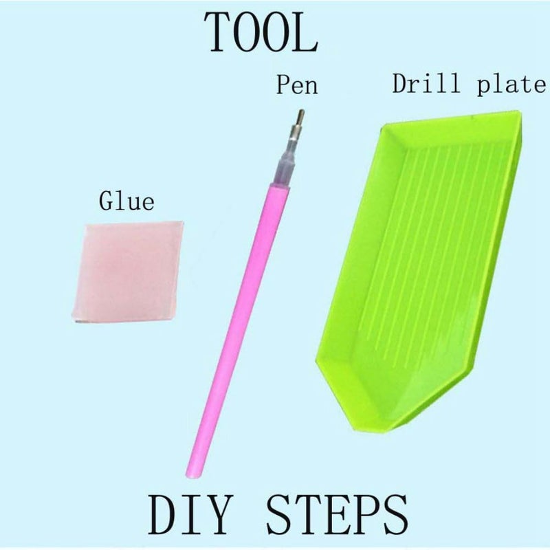 ويوبلز طقم لوحة ماسية رقمية ثلاثية الأبعاد مصنوعة يدويًا من حجر اللوتس، صور تطريز بأحجار الراين، غرز متقاطعة، فنون وحرف يدوية لتزيين جدران المنزل، هدية فسيفساء - Image 4