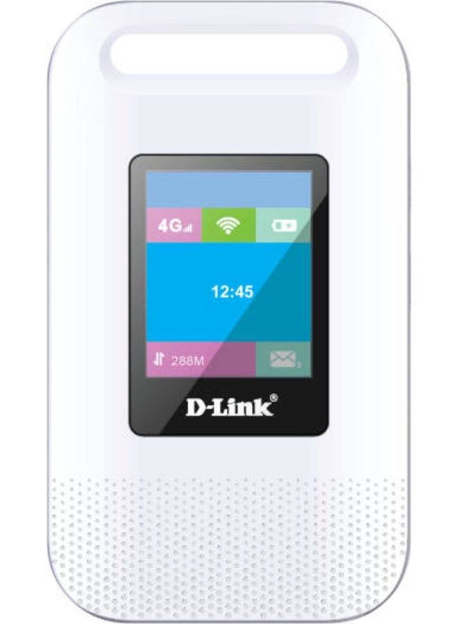 D-Link DWR-933M CAT6 4G/LTE Mobile Router, LCD Display, Supports 2.4 GHz & 5 GHz Band, 300 Mbps Downlink & 50 Mbps Uplink LTE Mode, Built-In Firewall, White | DWR-933M white - Image 1