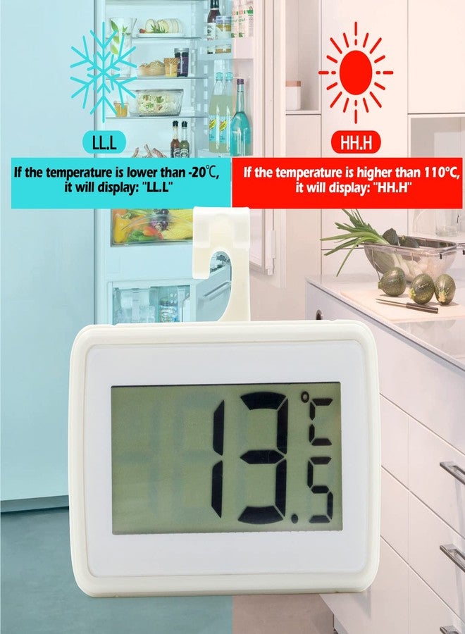 Melostu 6 Pack Digital Refrigerator Thermometer, Waterproof Freezer Room Thermometer,High Precision Fridge Alarm Thermometer with Hook for Kitchen Home,°C/°F Convertible - Image 5