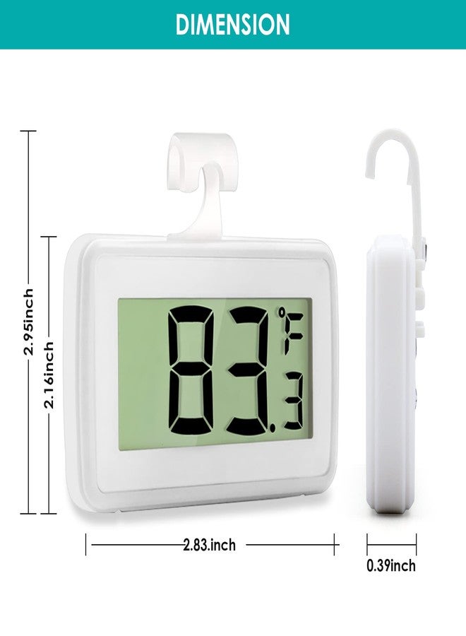 Melostu 6 Pack Digital Refrigerator Thermometer, Waterproof Freezer Room Thermometer,High Precision Fridge Alarm Thermometer with Hook for Kitchen Home,°C/°F Convertible - Image 2