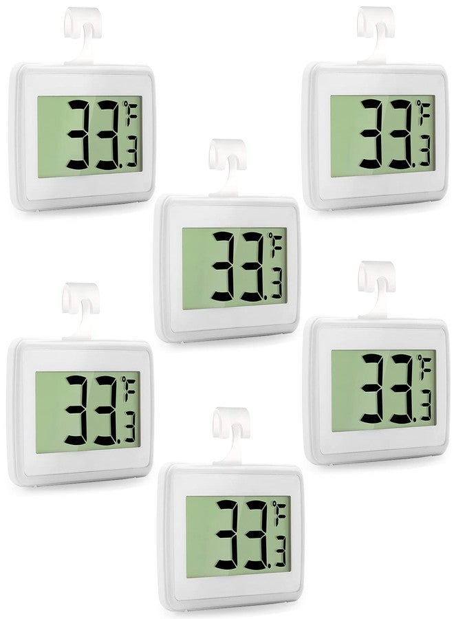Melostu 6 Pack Digital Refrigerator Thermometer, Waterproof Freezer Room Thermometer,High Precision Fridge Alarm Thermometer with Hook for Kitchen Home,°C/°F Convertible - Image 1