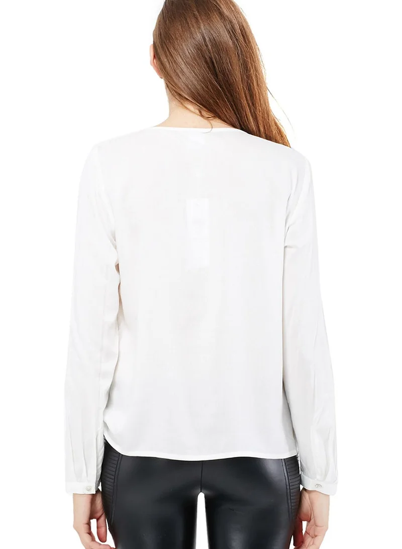 VERO MODA Hillay Embellished Neckline Top