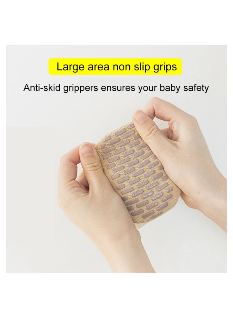 Y&D Baby Anti Slip Socks 5 Pairs Thick Warm Cotton with Grips Kids Children Animal Non Skid Floor for Boys Girls Size S 1 to 3 Years - Image 3