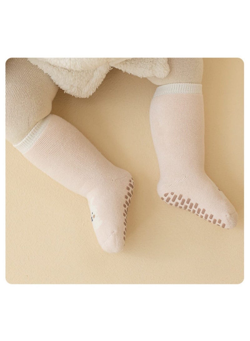 Y&D Baby Anti Slip Socks 5 Pairs Thick Warm Cotton with Grips Kids Children Animal Non Skid Floor for Boys Girls Size S 1 to 3 Years - Image 2