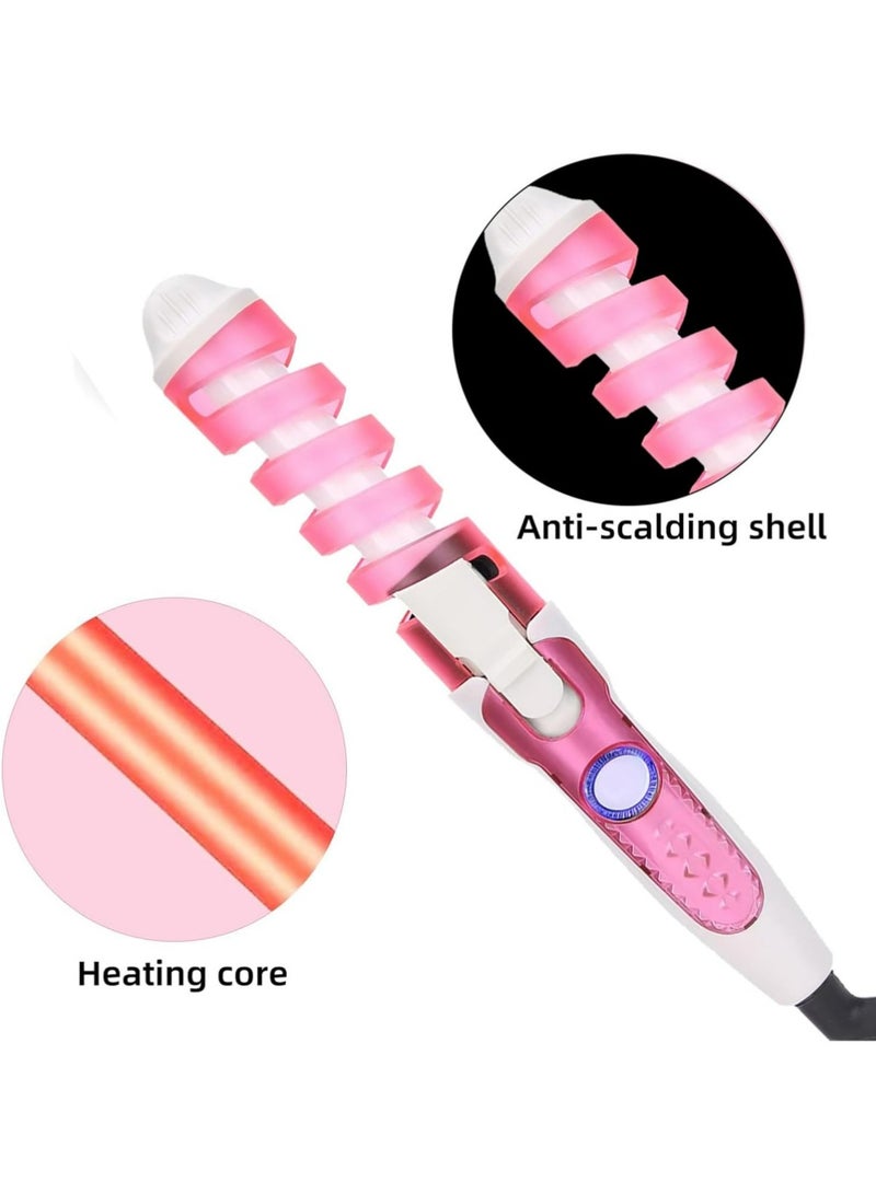 بولوز مكواة تجعيد الشعر الحلزونية ومكواة تجعيد الشعر - مكواة تجعيد كهربائية، مكواة تجعيد لتصفيف الشعر، أيونات سالبة تحافظ على الرطوبة، 110-240 فولت، هدية للنساء والفتيات - Image 5