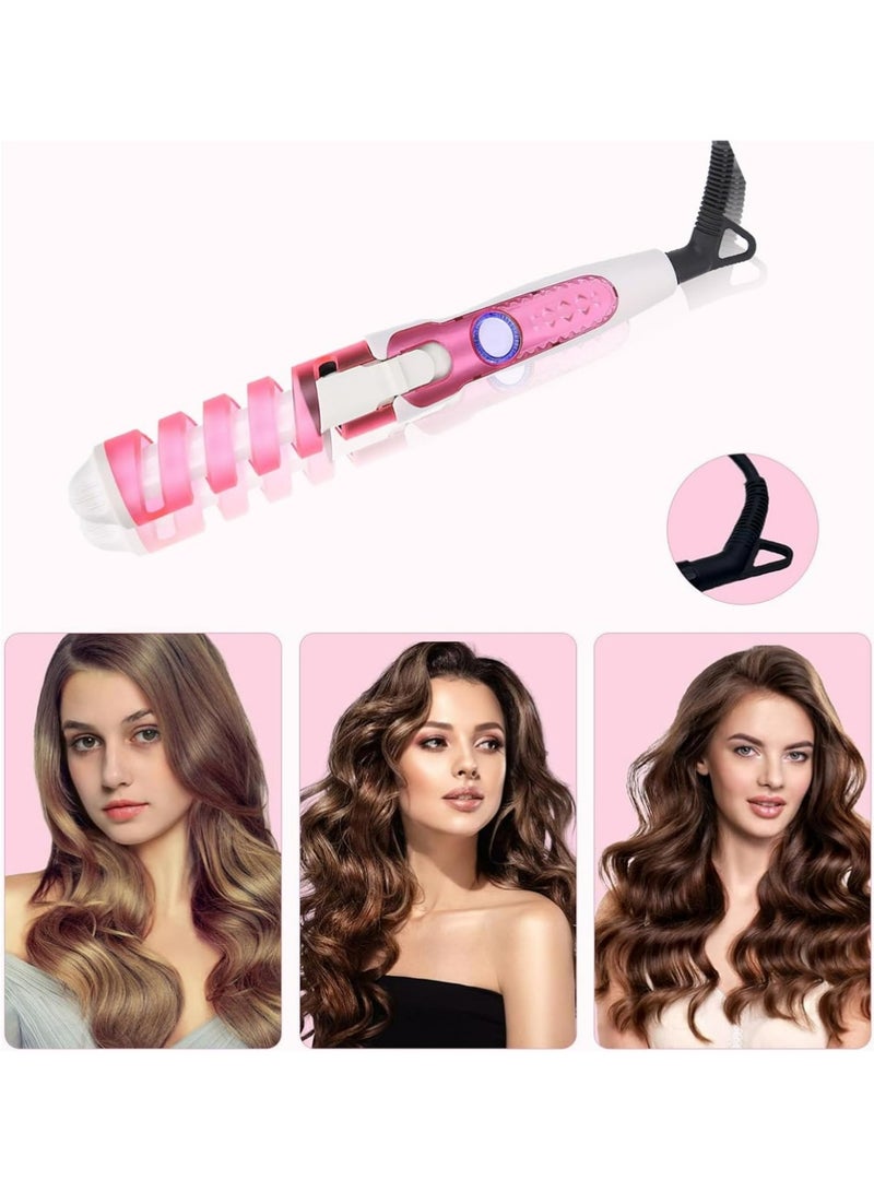بولوز مكواة تجعيد الشعر الحلزونية ومكواة تجعيد الشعر - مكواة تجعيد كهربائية، مكواة تجعيد لتصفيف الشعر، أيونات سالبة تحافظ على الرطوبة، 110-240 فولت، هدية للنساء والفتيات - Image 3
