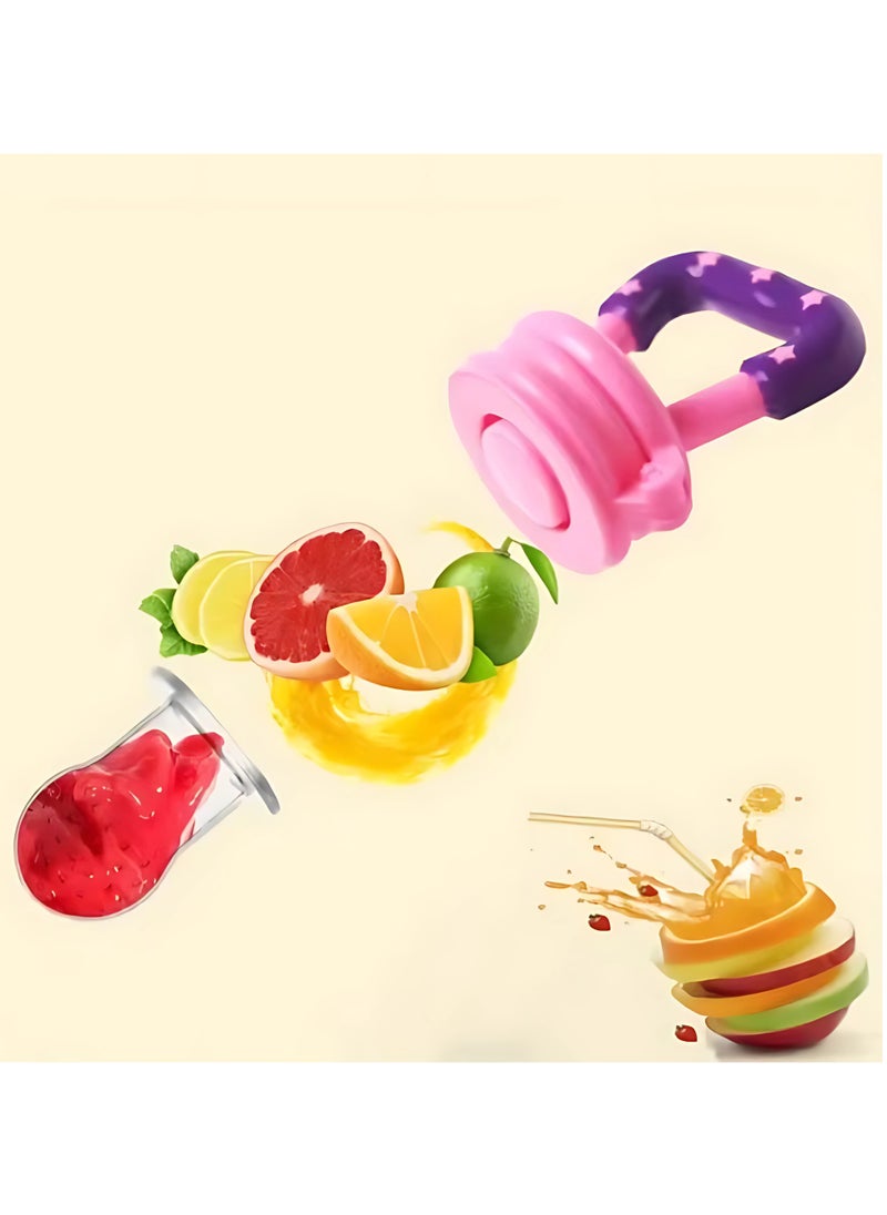 Twisoo Silicone Infant Fruit Feeder - BPA-Free Silicone 3 Adjustable Size Mesh Nipple - Safe Fresh Vegetable & Fruit Feeder for Babies, Easy to Hold, Ideal for Weaning & Teething (Pink) - pzsku/Z556DE4766A28CC3B562CZ/45/_/1736936206/693e6b2e-3042-427c-942f-538735696ff2