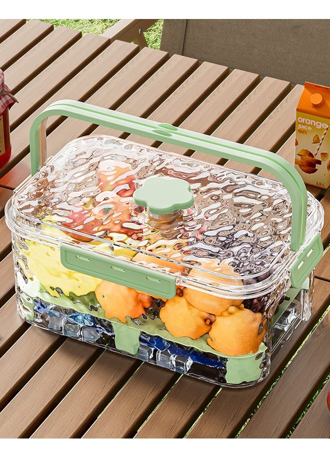 HaveDream Portable Fresh-Keeping Box For Outdoor Camping And Picnic, Fruit Lunch Box, Refrigerator, Sealed Box, Green - Image 1